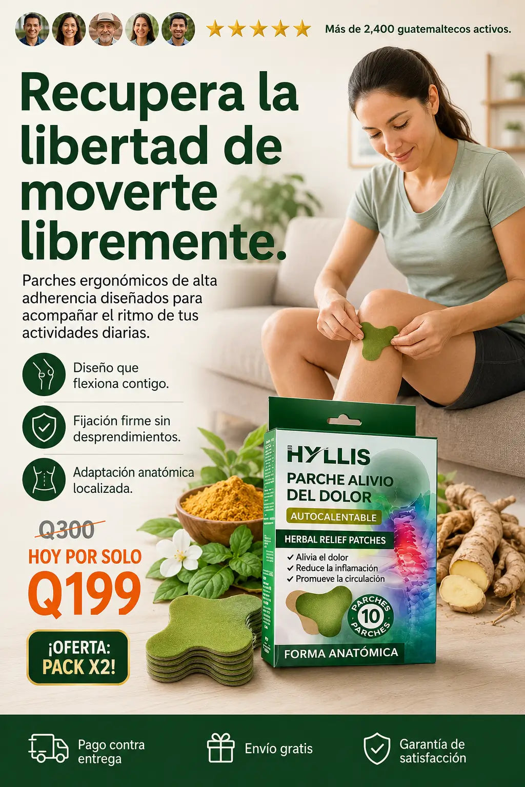 Parche Muscular Herbal X 10 Unid.