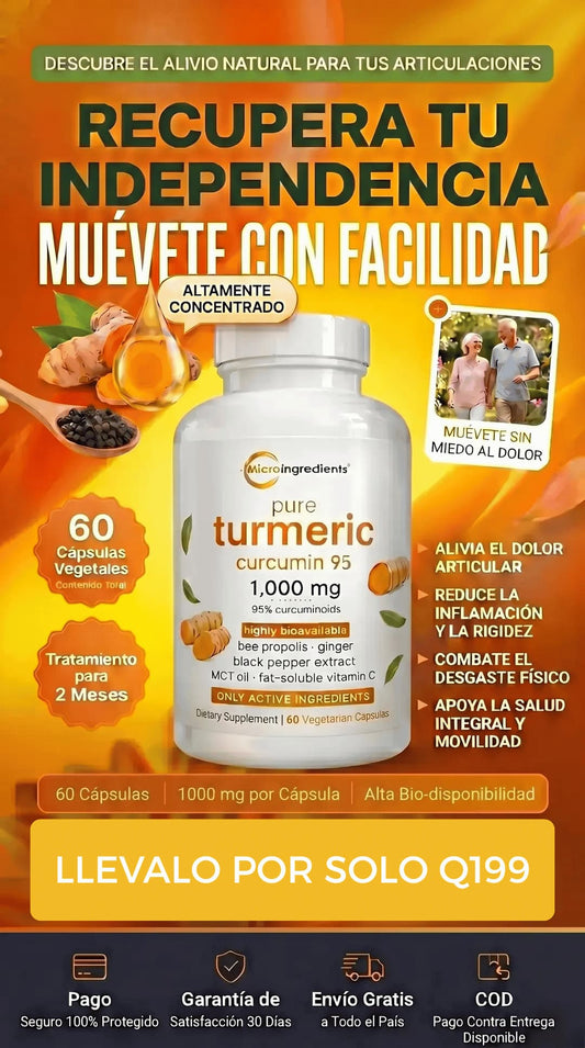 TURMERIC CURCUMINA x 60 Cápsulas - Apoyo natural para las articulaciones