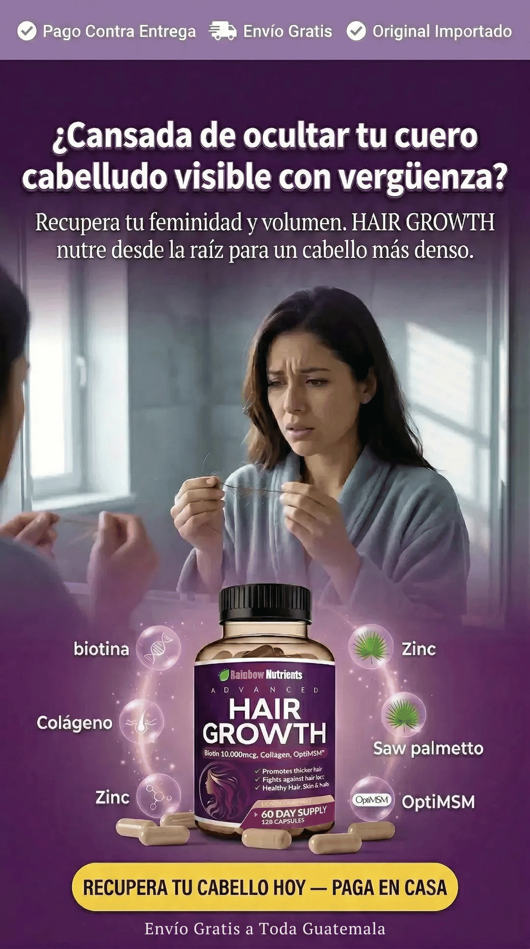 HAIRGROWTH - ¡Tu melena siempre abundante, cada día! X 120 Cápsulas